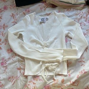Princess Polly White Cinch Long Sleeve